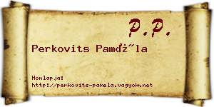 Perkovits Paméla névjegykártya